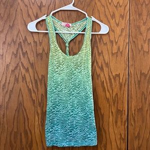 Tarea by Rue 21 Yellow, Green, Blue Ombré Tank